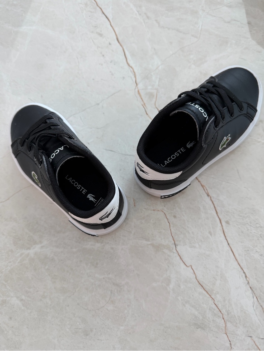 Lacoste Black Sneakers with White Logo Accent - Picture 2 of 3